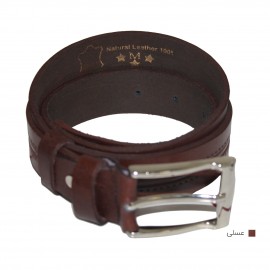 کمربند چرم طبیعی مردانه عسلی 3 سانتی ارسال رایگان