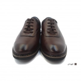 کفش مردانه چرم طبیعی آتیلا قهوه‌ای  ارسال رایگان با گارانتیATEILA