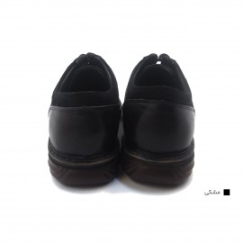 کفش مردانه چرم طبیعی آتیلا مشکی  ارسال رایگان با گارانتیATEILA