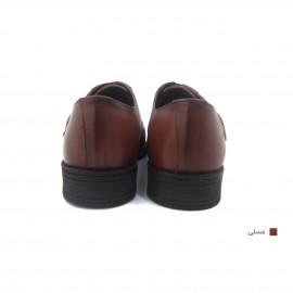 کفش مردانه چرم طبیعی کلاسیک سگکدار عسلی ارسال رایگان با گارانتی