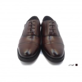 کفش مردانه چرم طبیعی کلاسیک سگکدار قهوه ای ارسال رایگان با گارانتی