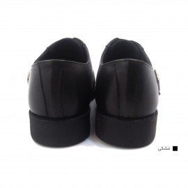 کفش مردانه چرم طبیعی کلاسیک سگکدار مشکی ارسال رایگان با گارانتی