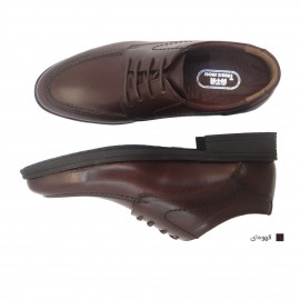 کفش مردانه چرم طبیعی کلاسیک ساعتی قهوه‌ای ارسال رایگان با گارانتی