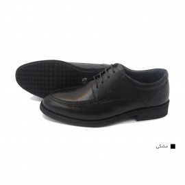 کفش مردانه چرم طبیعی کلاسیک ساعتی مشکی ارسال رایگان با گارانتی