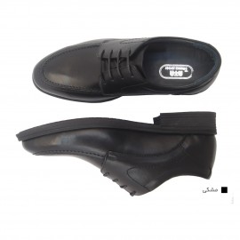 کفش مردانه چرم طبیعی کلاسیک ساعتی مشکی ارسال رایگان با گارانتی