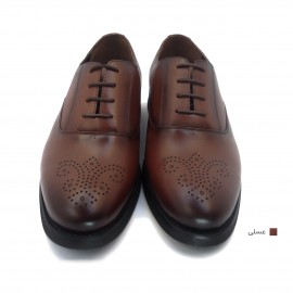 کفش مردانه چرم طبیعی کلاسیک بوته عسلی  ارسال رایگان با گارانتی