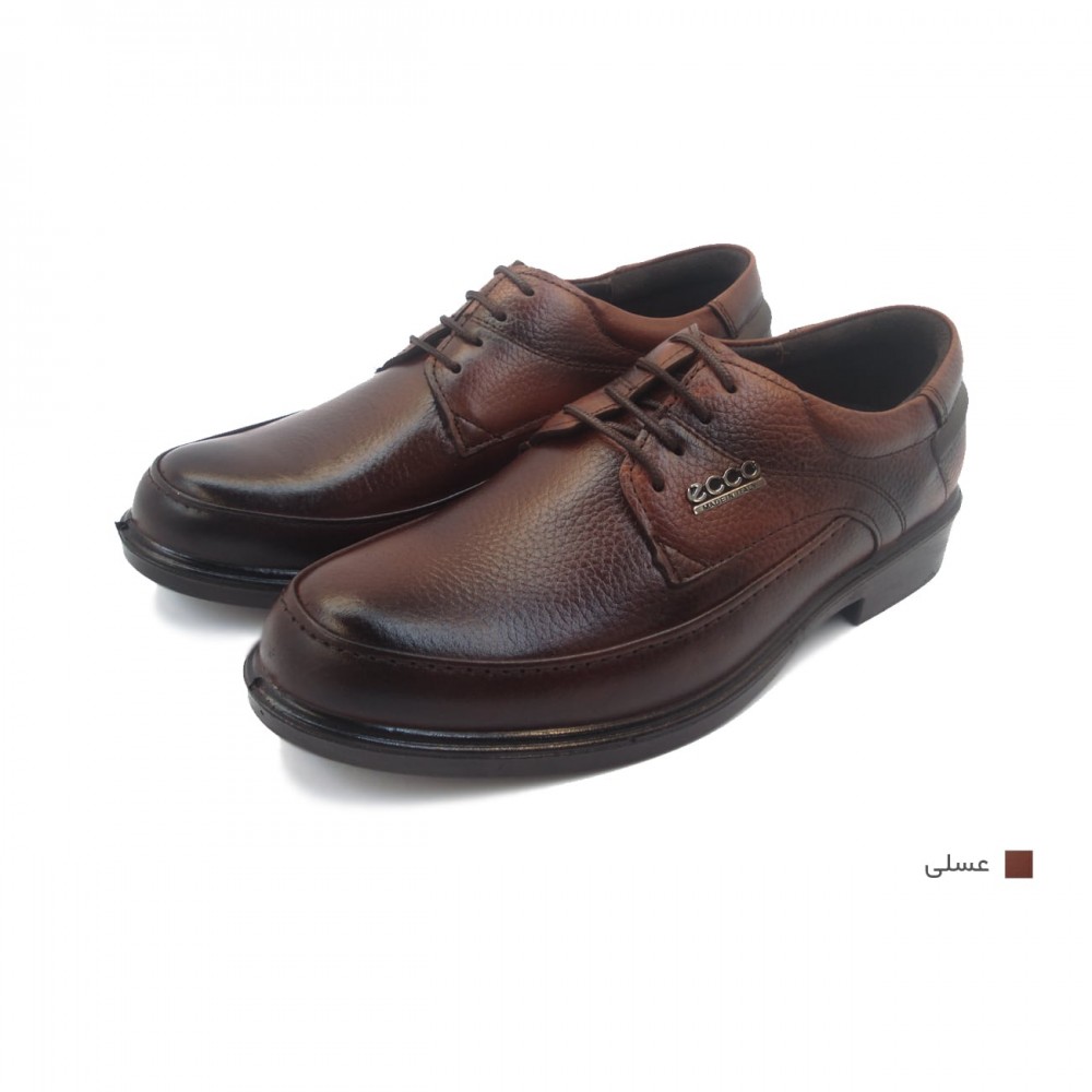 کفش مردانه چرم طبیعی  وستا بندی عسلی ارسال رایگان با گارانتیVESTA