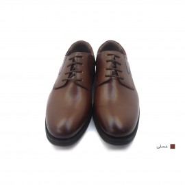 کفش مردانه چرم طبیعی کلاسیک ساده عسلی  ارسال رایگان با گارانتی