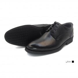 کفش مردانه چرم طبیعی کلاسیک ساده مشکی  ارسال رایگان با گارانتی