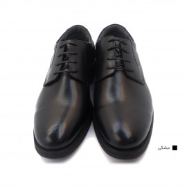 کفش مردانه چرم طبیعی کلاسیک ساده مشکی  ارسال رایگان با گارانتی