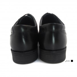کفش مردانه چرم طبیعی کلاسیک ساده مشکی  ارسال رایگان با گارانتی