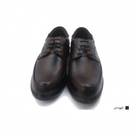 کفش مردانه چرم طبیعی  وستا بندی قهوه‌ای  ارسال رایگان با گارانتیVESTA