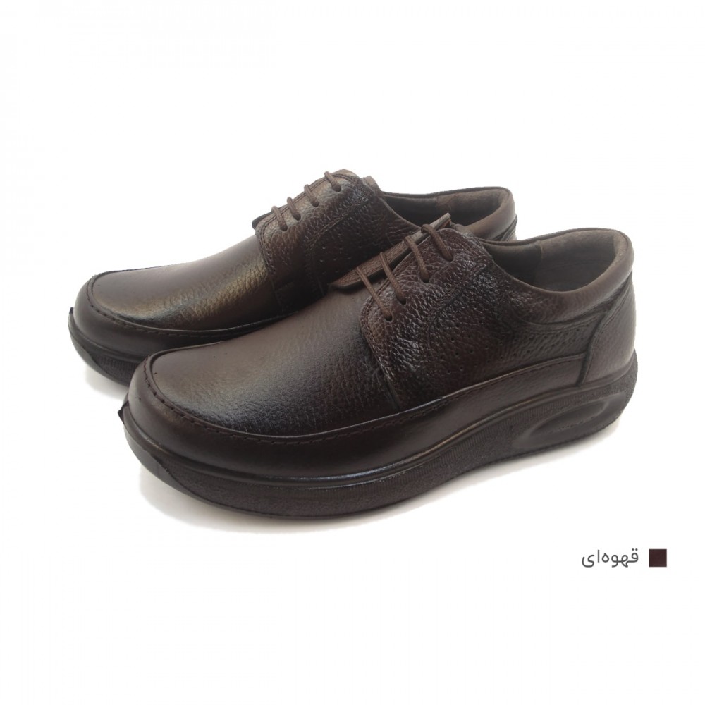 کفش مردانه چرم طبیعی کارس بندی قهوه‌ای  ارسال رایگان با گارانتی