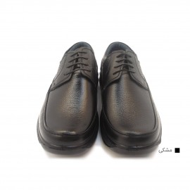 کفش مردانه چرم طبیعی کارس بندی مشکی  ارسال رایگان با گارانتی