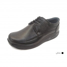 کفش مردانه چرم طبیعی کارس بندی مشکی  ارسال رایگان با گارانتی