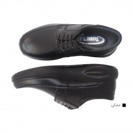 کفش مردانه چرم طبیعی کارس بندی مشکی  ارسال رایگان با گارانتی