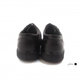 کفش مردانه چرم طبیعی کارس بندی مشکی  ارسال رایگان با گارانتی