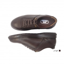 کفش مردانه چرم طبیعی رویال بندی قهوه‌ای  ارسال رایگان با گارانتیROYAL