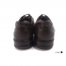 کفش مردانه چرم طبیعی رویال بندی قهوه‌ای  ارسال رایگان با گارانتیROYAL