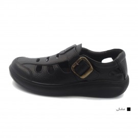 کفش مردانه چرم طبیعی پرفکت تابستانی مشکی ارسال رایگان با گارانتی