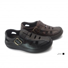 کفش مردانه چرم طبیعی پرفکت تابستانی مشکی ارسال رایگان با گارانتی