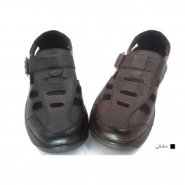 کفش مردانه چرم طبیعی پرفکت تابستانی مشکی ارسال رایگان با گارانتی