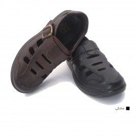 کفش مردانه چرم طبیعی پرفکت تابستانی مشکی ارسال رایگان با گارانتی