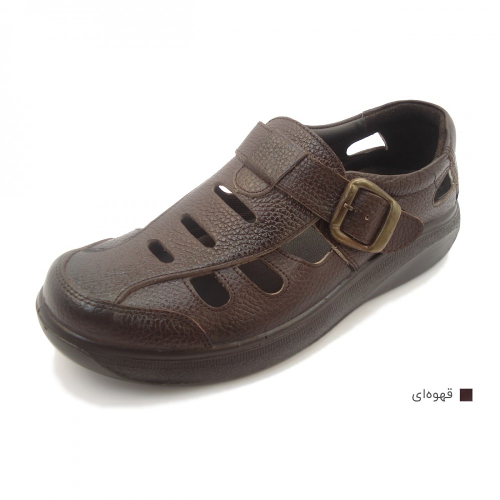 کفش مردانه چرم طبیعی پرفکت تابستانی قهوه‌ای ارسال رایگان با گارانتی