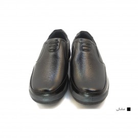 کفش مردانه چرم طبیعی موناکو کشی مشکی  ارسال رایگان با گارانتیMONAKO