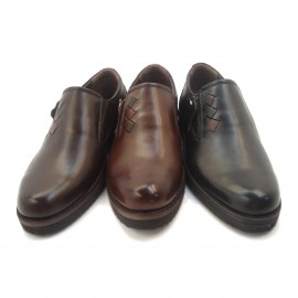 کفش مردانه چرم طبیعی ماهان عسلی  ارسال رایگان با گارانتیMAHAN