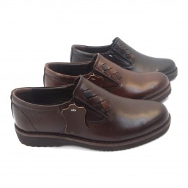 کفش مردانه چرم طبیعی ماهان عسلی  ارسال رایگان با گارانتیMAHAN