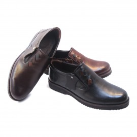 کفش مردانه چرم طبیعی ماهان عسلی  ارسال رایگان با گارانتیMAHAN