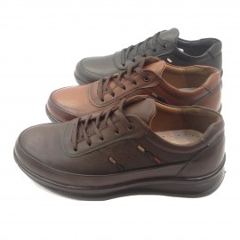 کفش مردانه چرم طبیعی مارکو بندی قهوه‌ای  ارسال رایگان با گارانتیMARKO