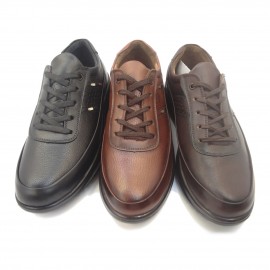 کفش مردانه چرم طبیعی مارکو بندی قهوه‌ای  ارسال رایگان با گارانتیMARKO