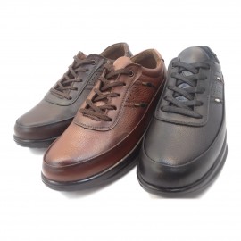 کفش مردانه چرم طبیعی مارکو بندی قهوه‌ای  ارسال رایگان با گارانتیMARKO