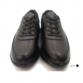 کفش مردانه چرم طبیعی مارکو بندی مشکی  ارسال رایگان با گارانتیMARKO