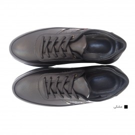 کفش مردانه چرم طبیعی مارکو بندی مشکی  ارسال رایگان با گارانتیMARKO