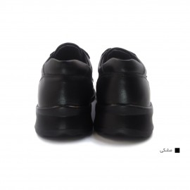 کفش مردانه چرم طبیعی مارکو بندی مشکی  ارسال رایگان با گارانتیMARKO