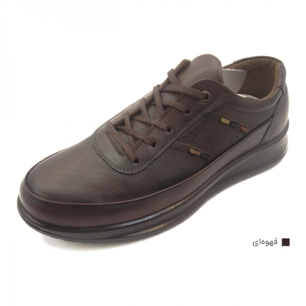 کفش مردانه چرم طبیعی مارکو بندی قهوه‌ای  ارسال رایگان با گارانتیMARKO