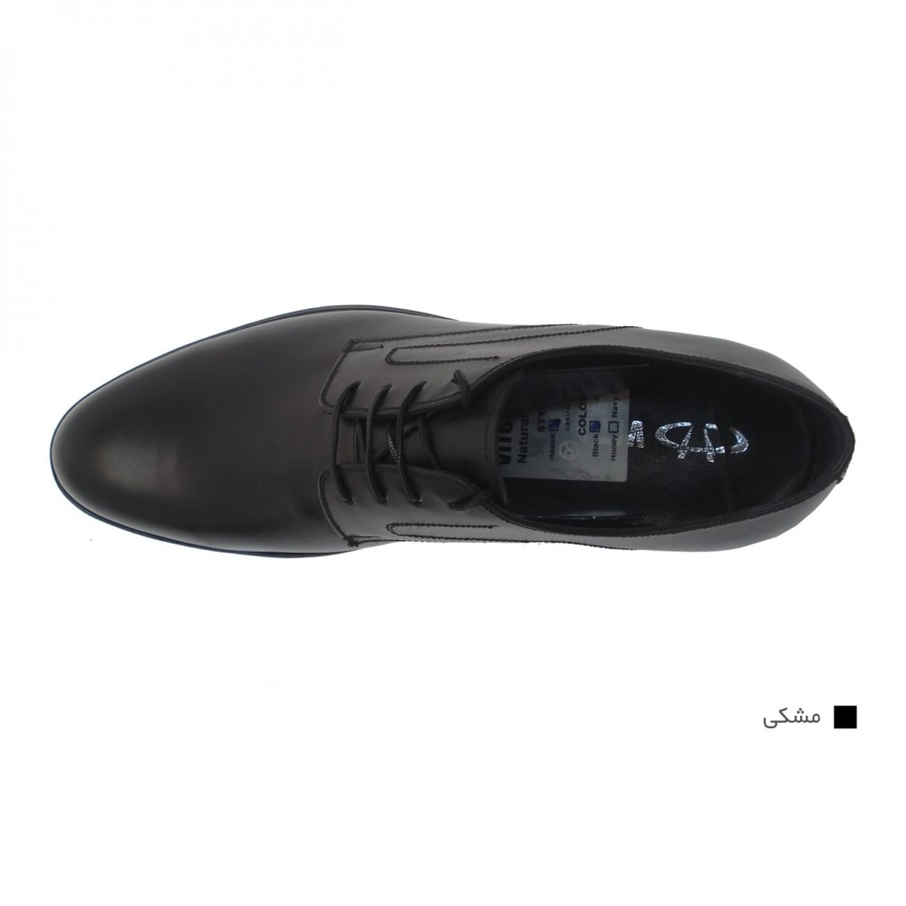 کفش مردانه چرم طبیعی مجلسی آراد مشکی  ارسال رایگان با گارانتیARAD