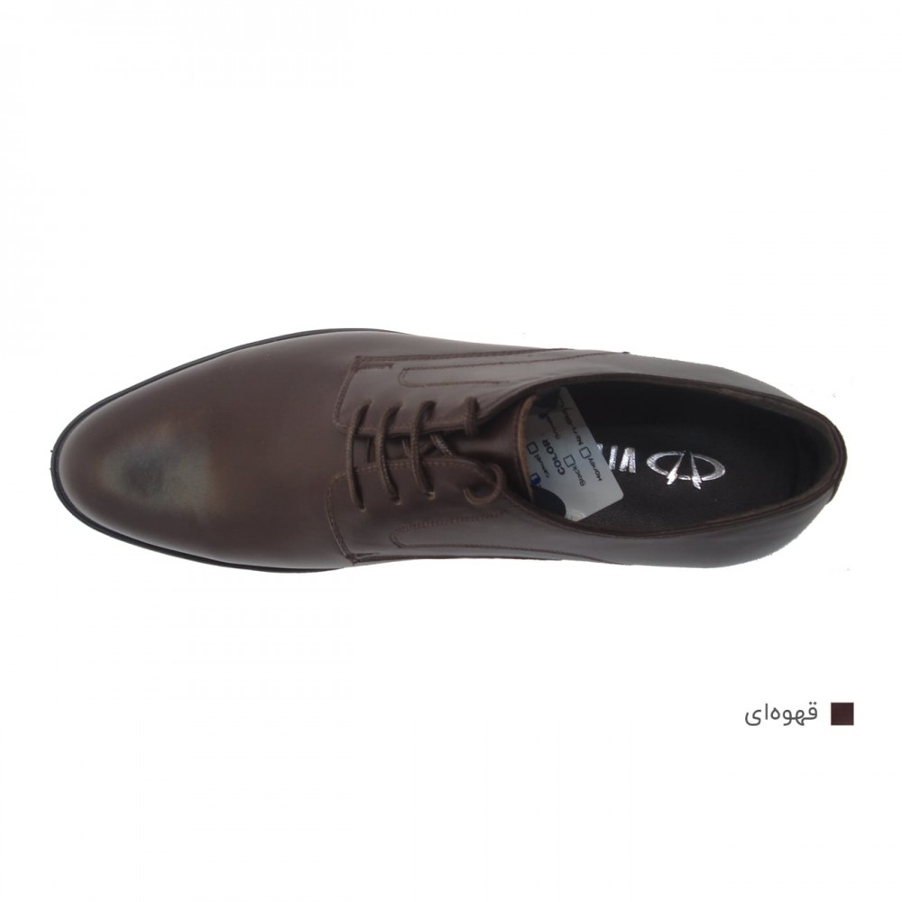 کفش مردانه چرم طبیعی مجلسی آراد قهوه‌ای ارسال رایگان با گارانتیARAD