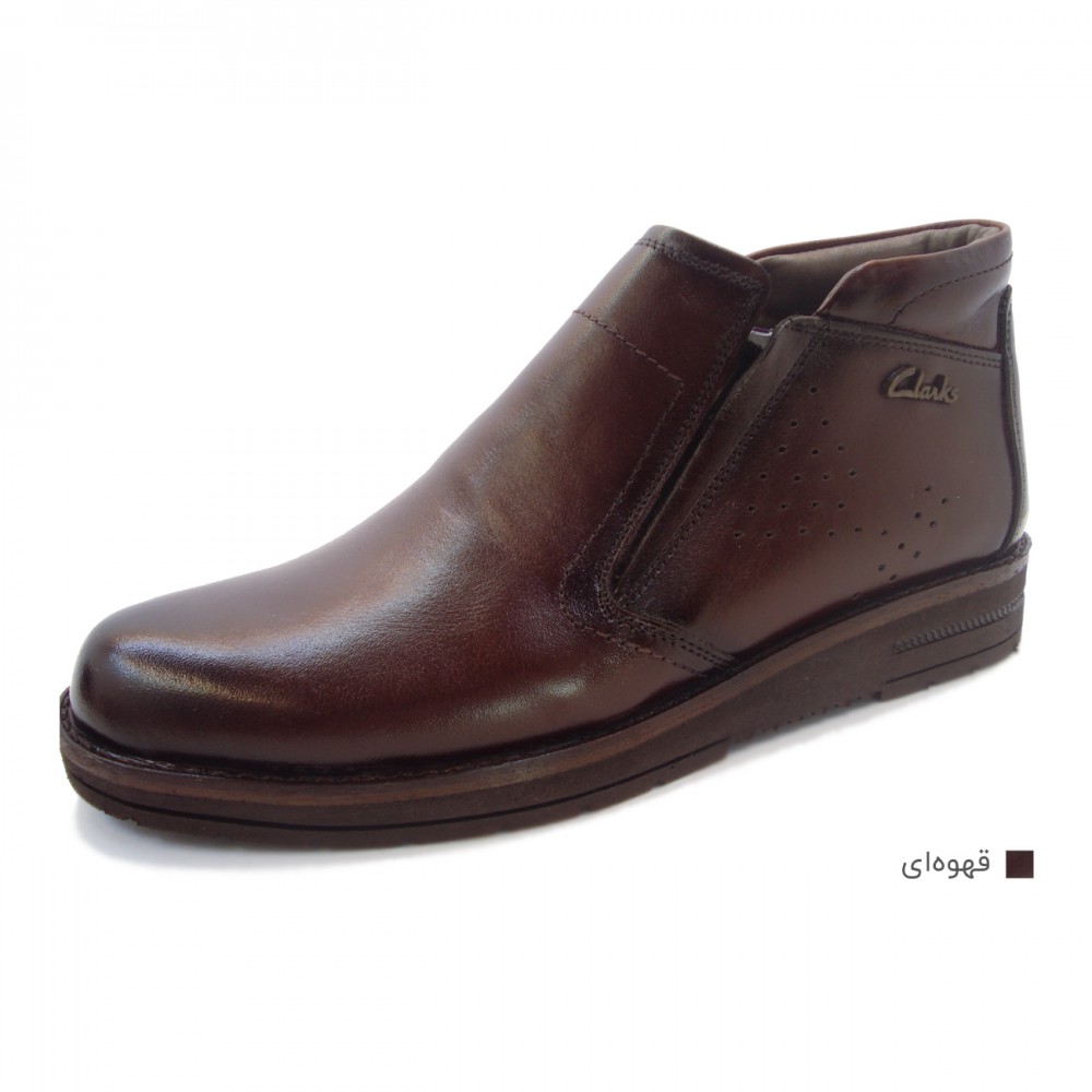 کفش مردانه چرم طبیعی نیم بوت ماهان زیپ دار قهوه ای  ارسال رایگان با گارانتیMAHAN