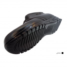 کفش مردانه چرم طبیعی نیم بوت بندی ماهان مشکی  ارسال رایگان با گارانتیMAHAN