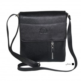 ارسال رایگان-کیف اسپورت چرم طبیعی دوشی مشکی مدل Jeep