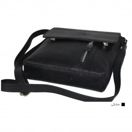 ارسال رایگان-کیف اسپورت چرم طبیعی دوشی مشکی مدل Jeep