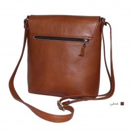 ارسال رایگان-کیف اسپورت چرم طبیعی دوشی عسلی مدل Jeep