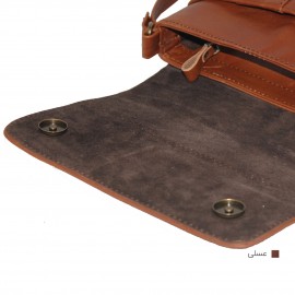 ارسال رایگان-کیف اسپورت چرم طبیعی دوشی عسلی مدل Jeep