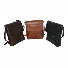 ارسال رایگان-کیف اسپورت چرم طبیعی دوشی عسلی مدل Jeep