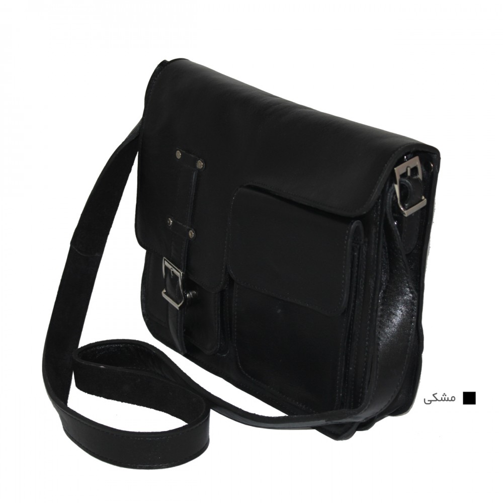 ارسال رایگان-کیف اسپورت چرم طبیعی دوشی مشکی مدل اسپورت