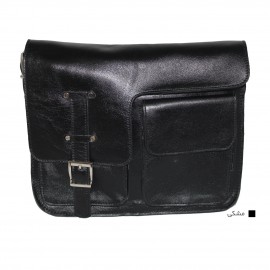 ارسال رایگان-کیف اسپورت چرم طبیعی دوشی مشکی مدل اسپورت